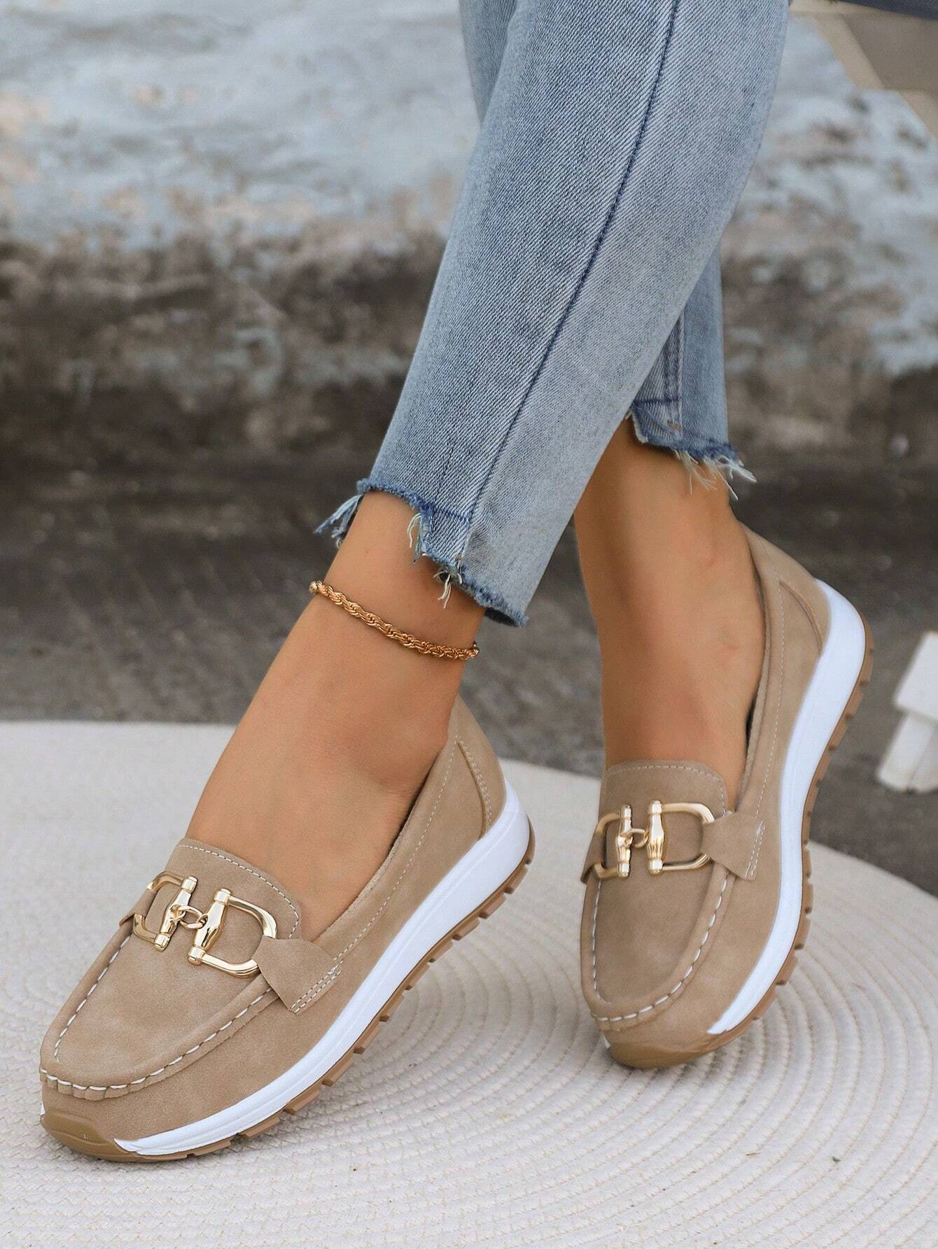 ESENCIA | Mocasines planos con hebilla