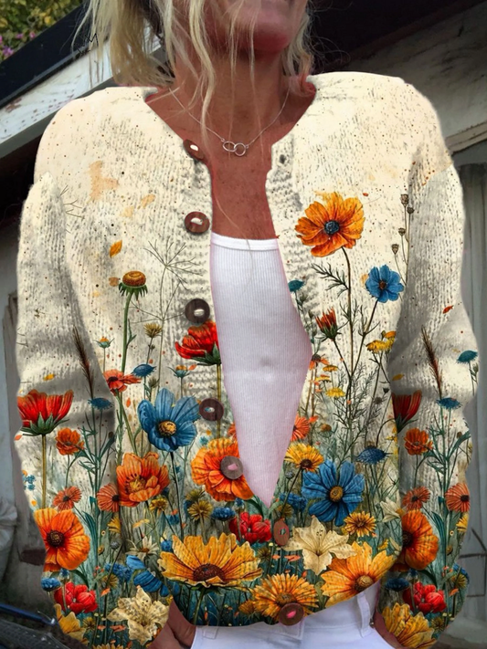 FLORES SILVESTRES | Cárdigan floral vintage