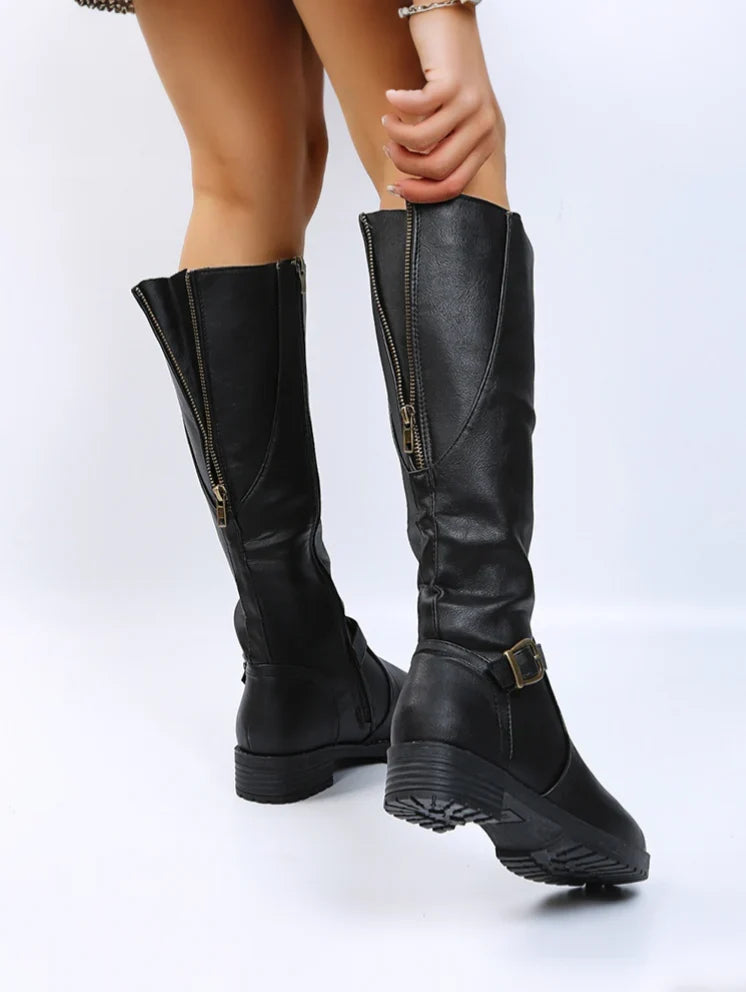 CONFIANZA | Botas altas de cuero para invierno