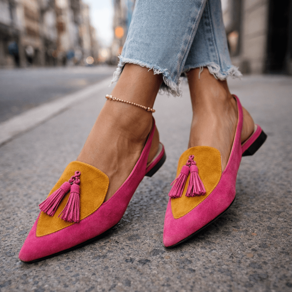 BRISA | Sandalias planas con tiras y borlas