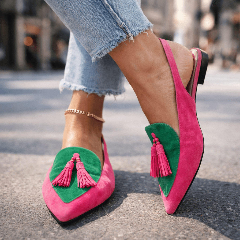 BRISA | Sandalias planas con tiras y borlas