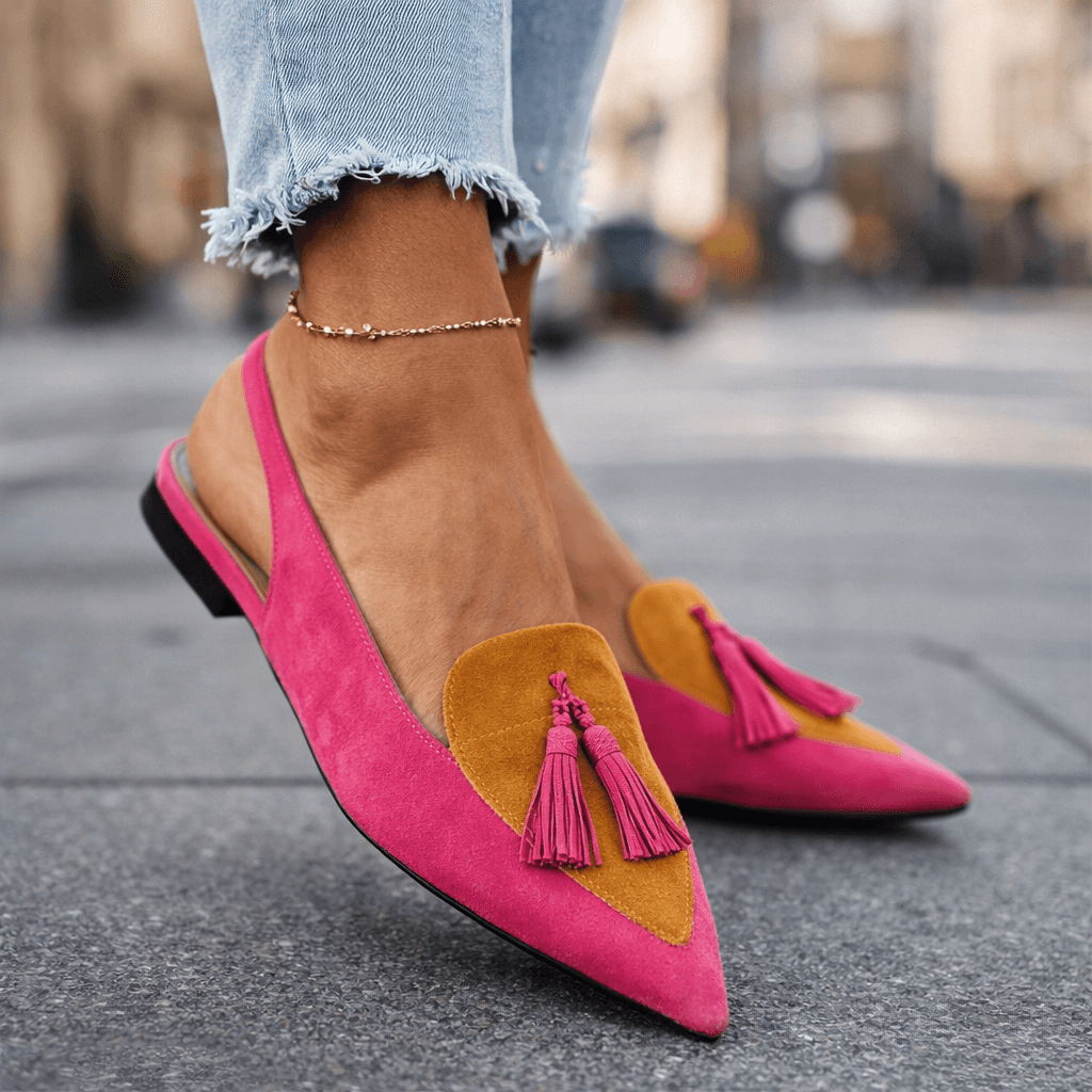 BRISA | Sandalias planas con tiras y borlas