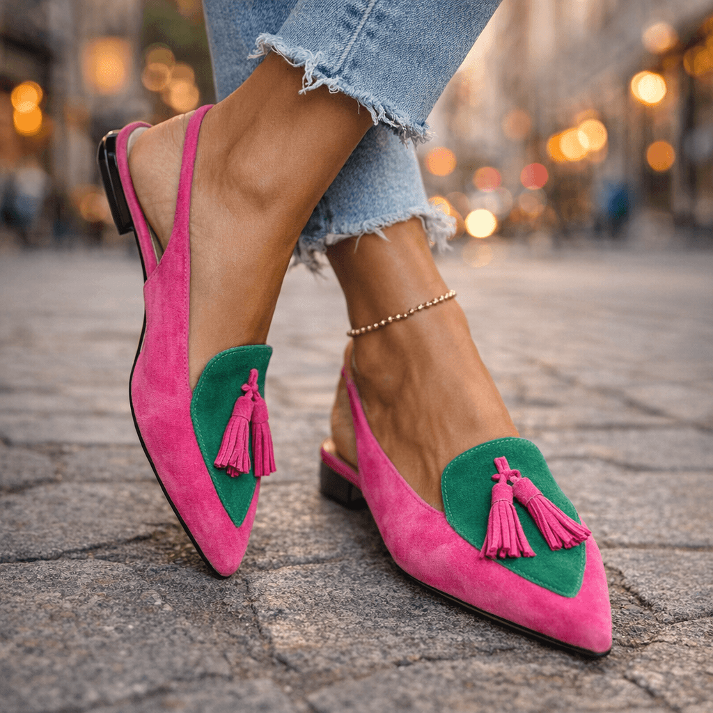 BRISA | Sandalias planas con tiras y borlas