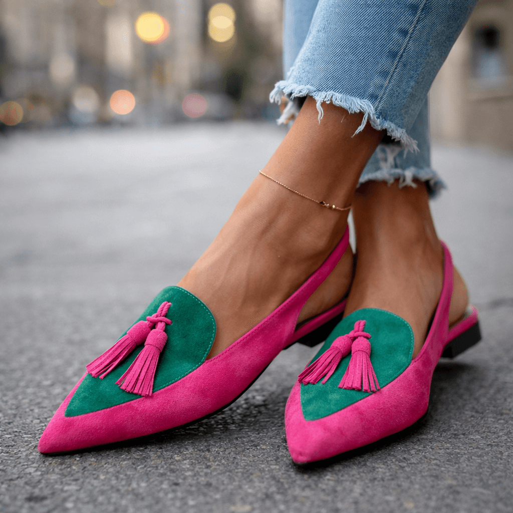 BRISA | Sandalias planas con tiras y borlas