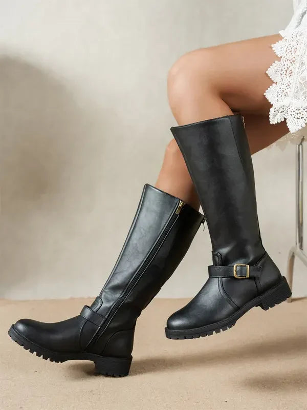 CONFIANZA | Botas altas de cuero para invierno