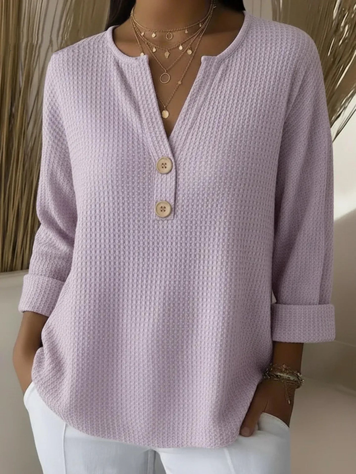 SENCILLEZ | Top Henley con botones