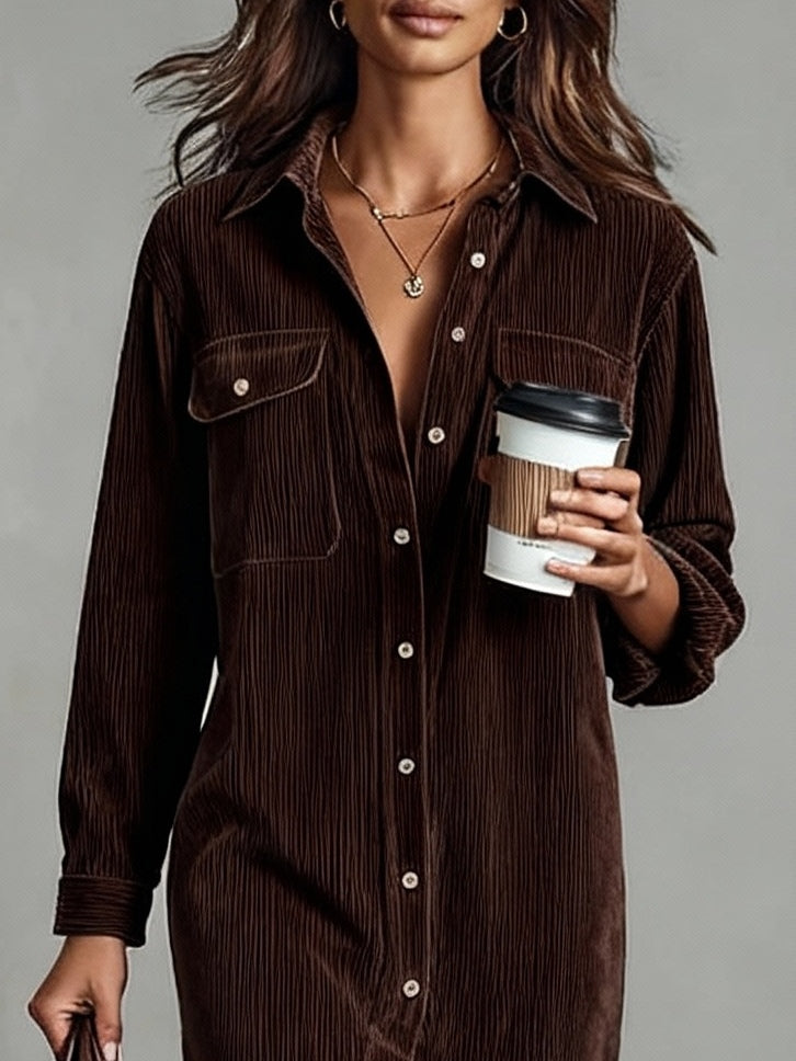 DÍAS DE OTOÑO – Vestido Midi de Pana