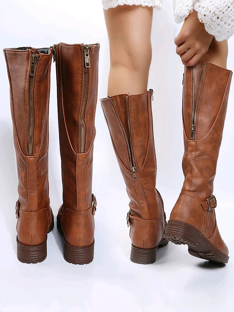 CONFIANZA | Botas altas de cuero para invierno