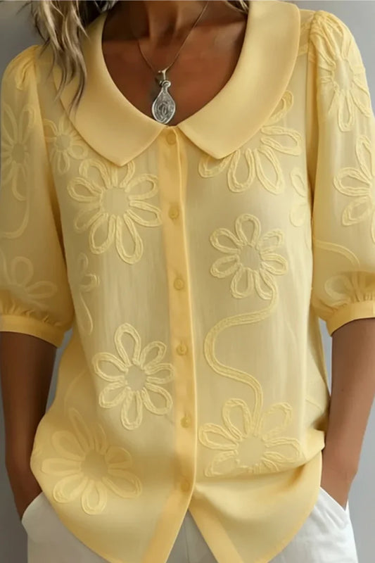 LUZ PROPIA | Blusa con bordado floral