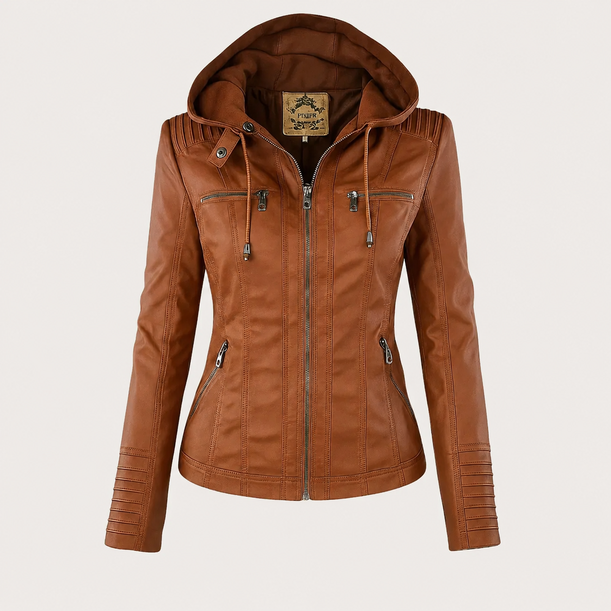 ICONO – Chaqueta de Cuero con capucha