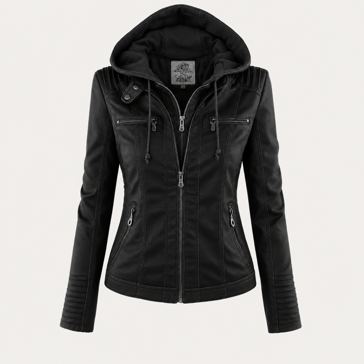 ICONO – Chaqueta de Cuero con capucha