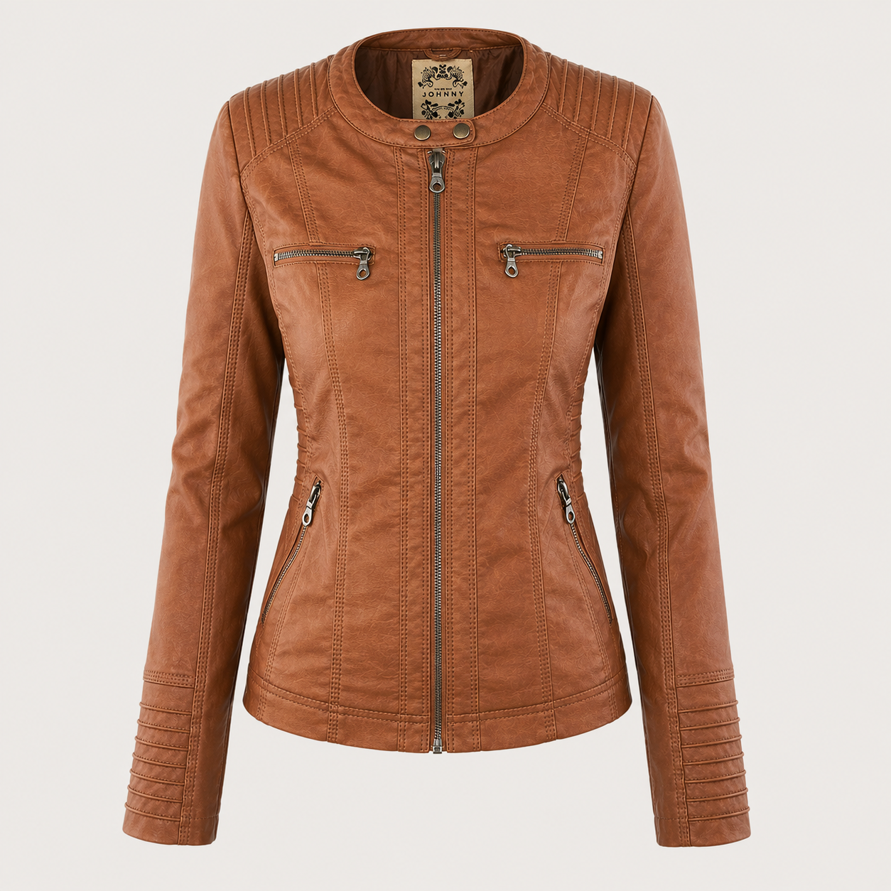 ICONO – Chaqueta de Cuero con capucha