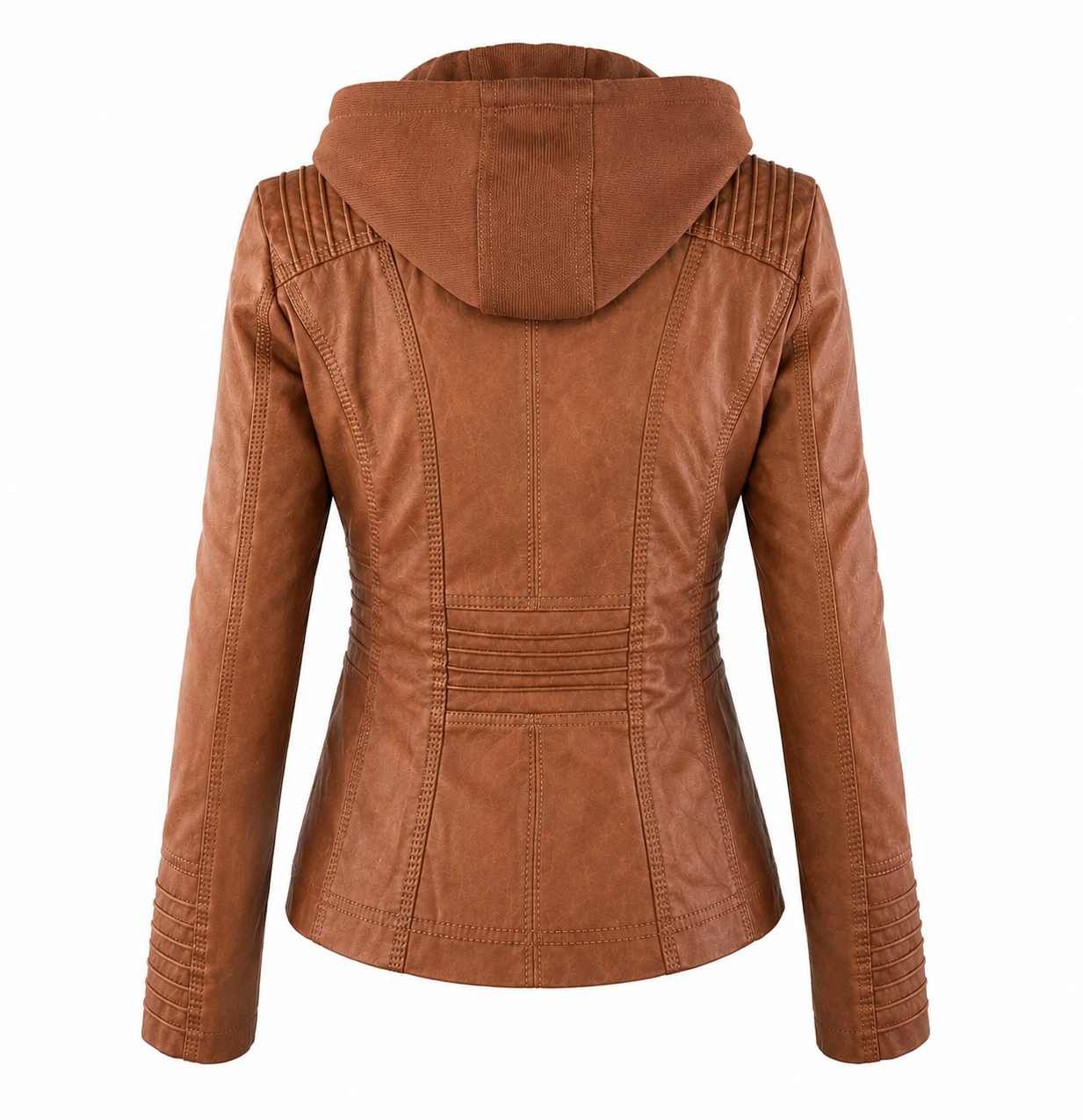 ICONO – Chaqueta de Cuero con capucha