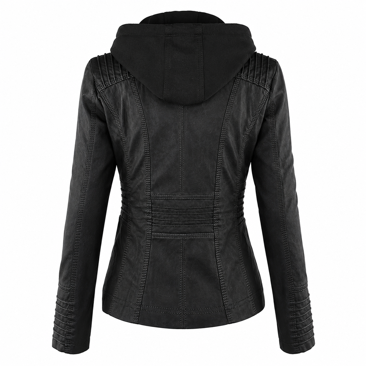 ICONO – Chaqueta de Cuero con capucha