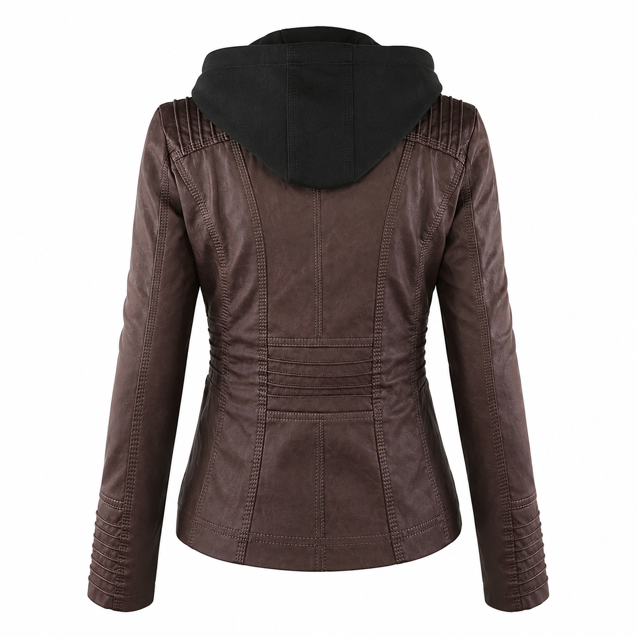 ICONO – Chaqueta de Cuero con capucha