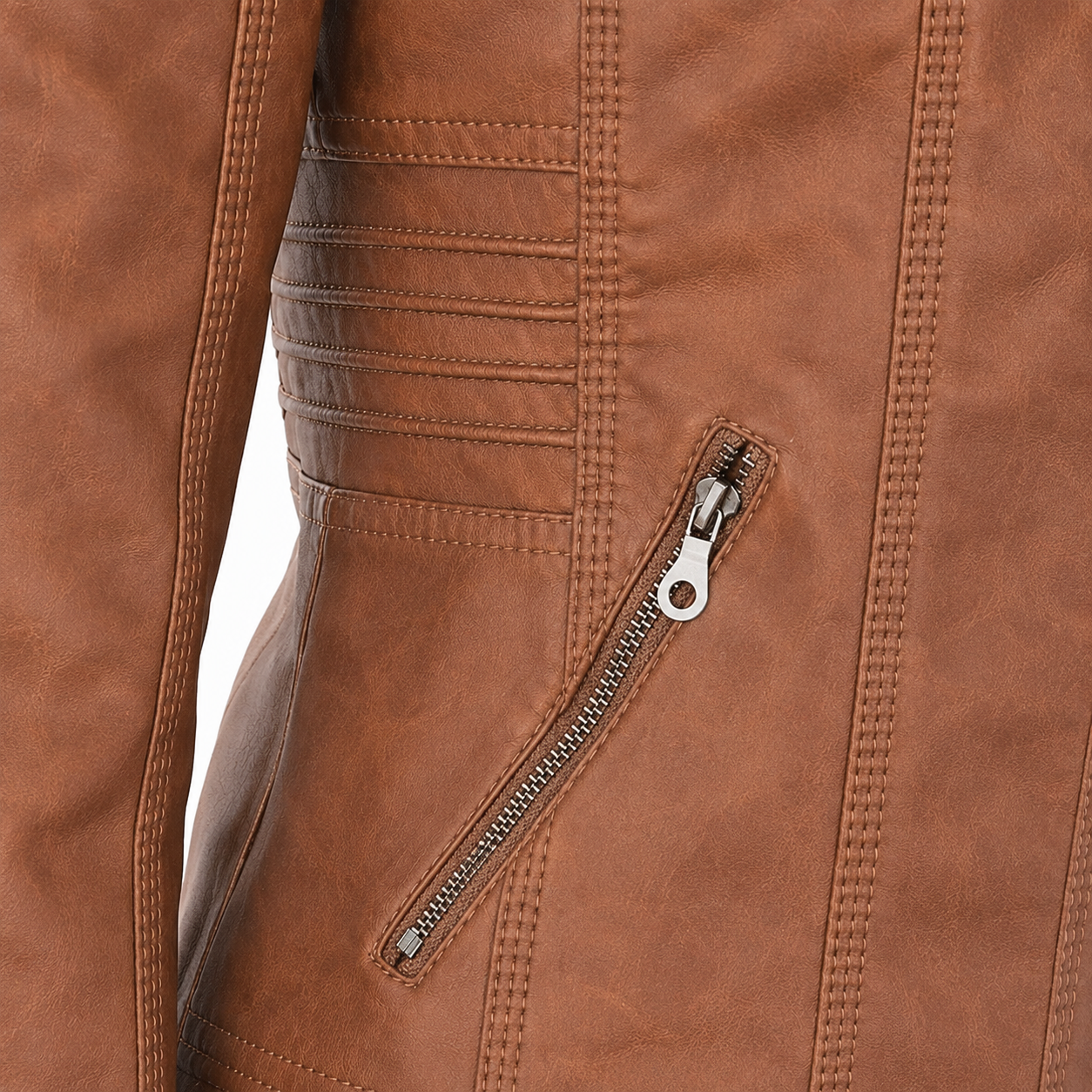 ICONO – Chaqueta de Cuero con capucha