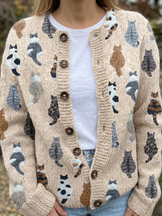 ENCANTO | Cárdigan con estampado de gatos