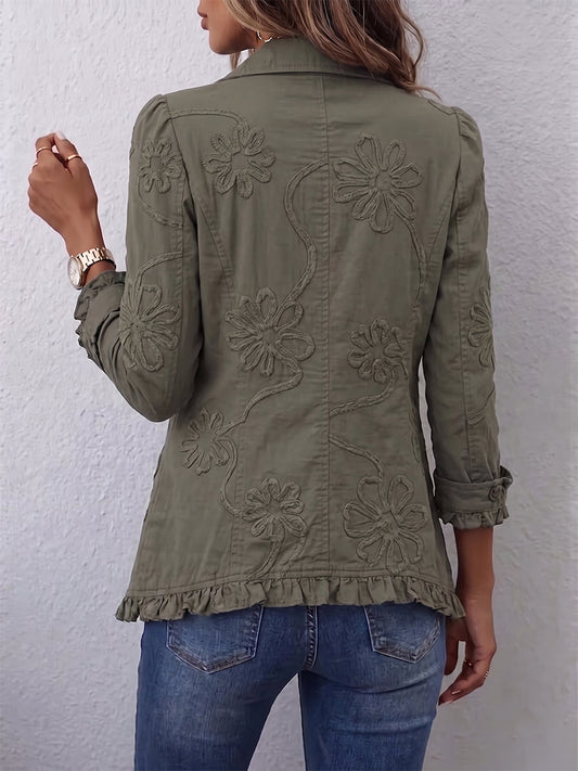 Ascensión | Elegante Chaqueta Bordada con Volantes