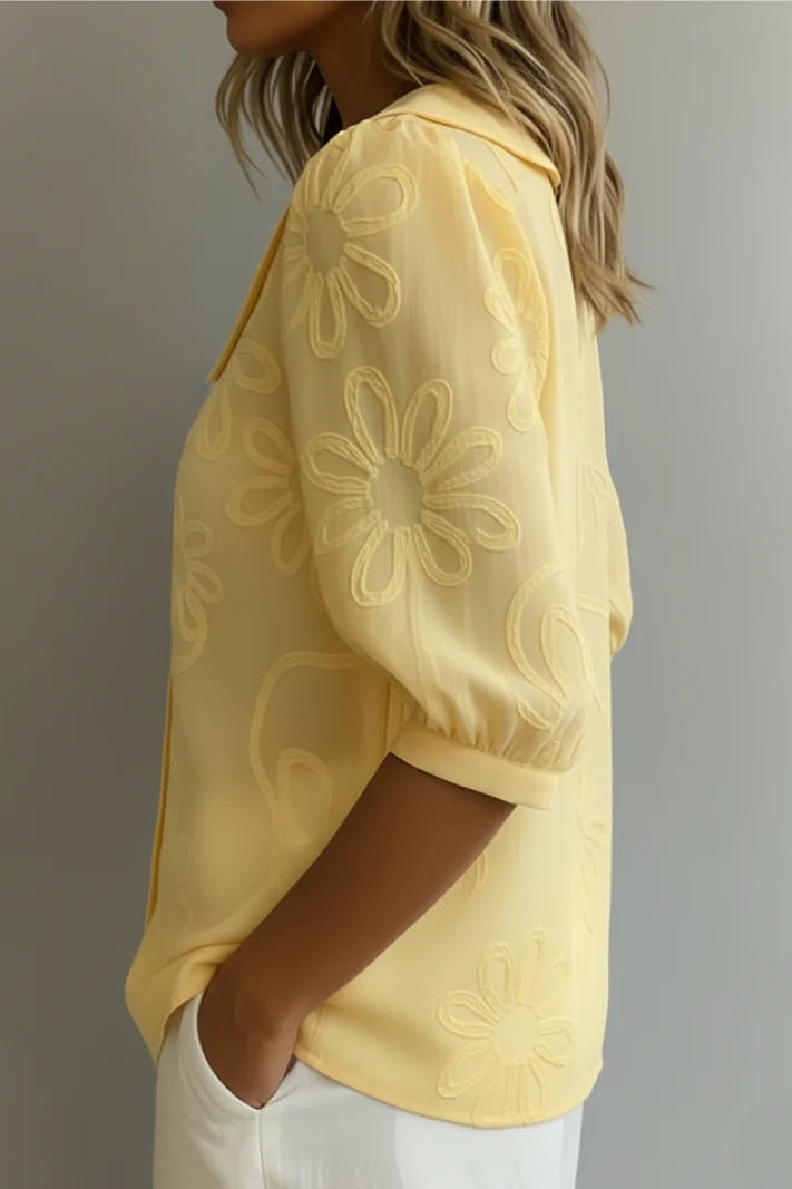 LUZ PROPIA | Blusa con bordado floral