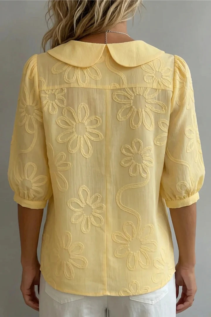 LUZ PROPIA | Blusa con bordado floral
