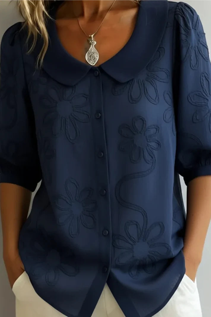 LUZ PROPIA | Blusa con bordado floral