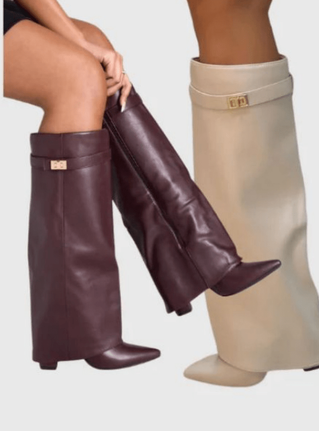 PRESENCIA | Botas de piel vegana con tacón oculto