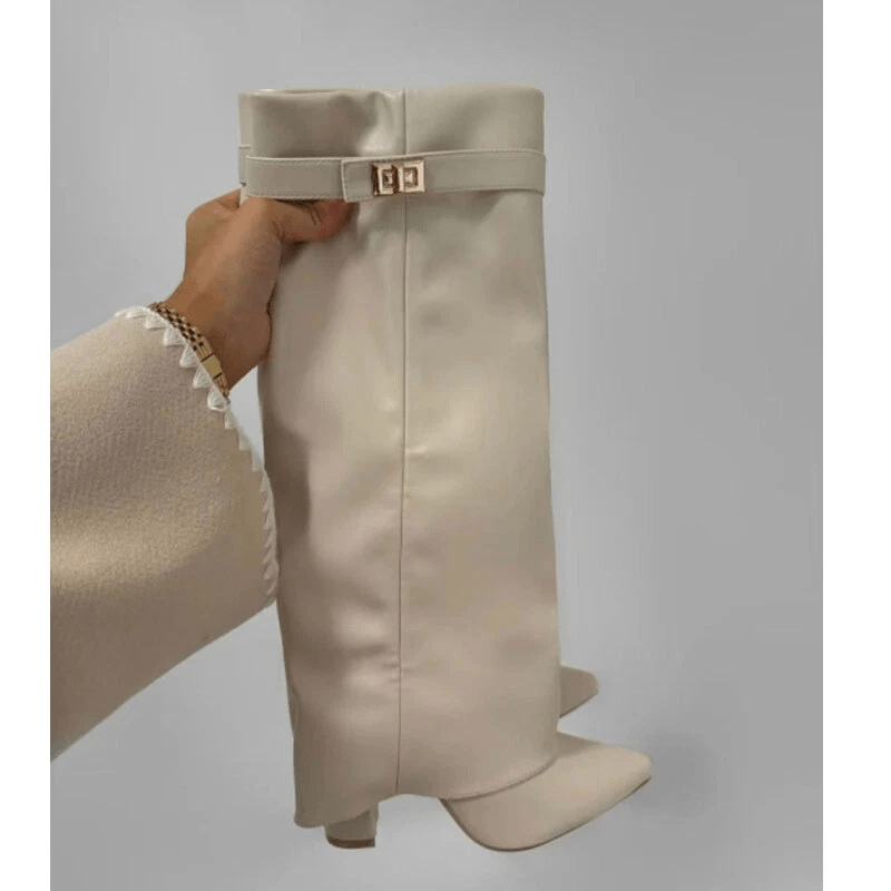 PRESENCIA | Botas de piel vegana con tacón oculto